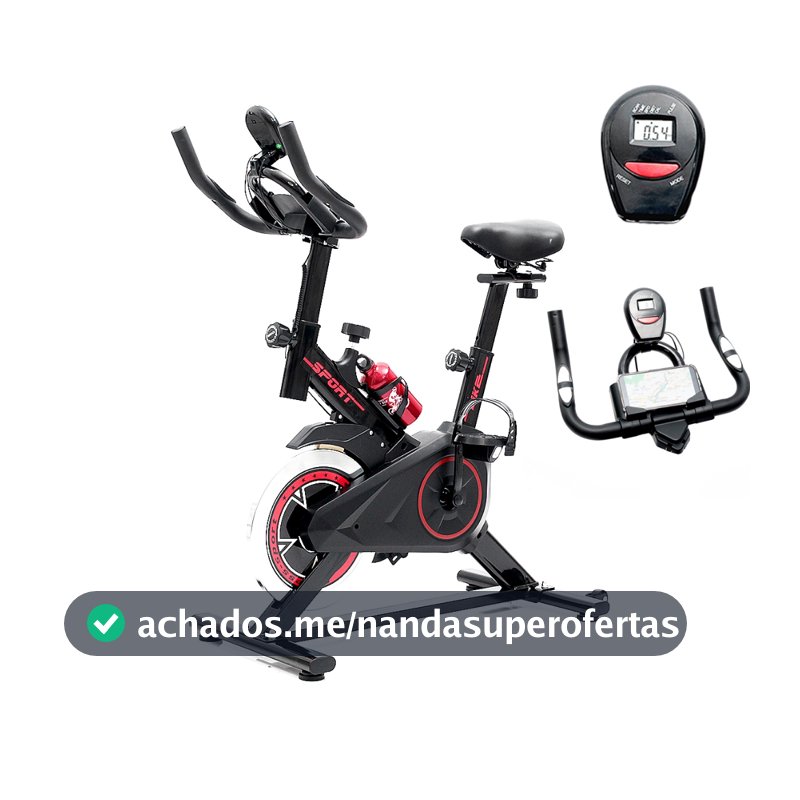 Bicicleta Ergometrica Spinning Academia Bike Fitness Profissional Monitor de Treino Garrafa de Agua