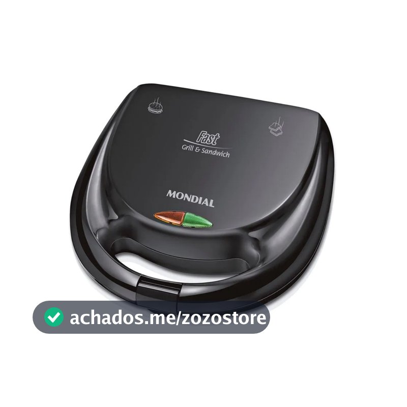 Sanduicheira Mondial S-12 Fast Grill 2 em 1 Antiaderente 750W 127V