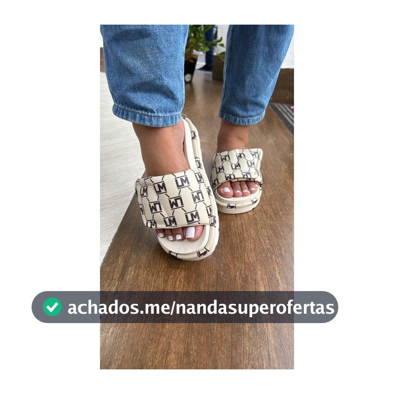 Chinelo Papete feminina velcro tendência confortável moda