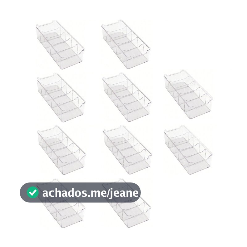 Kit 10 Organizador Acrílico Closet Gaveta Colmeia Incolor