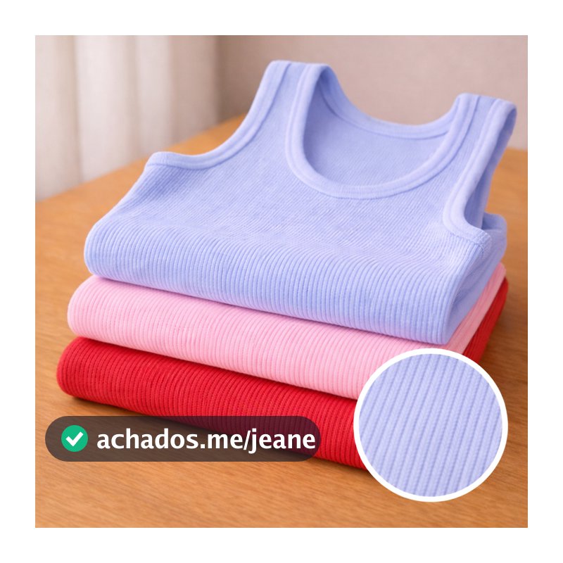 Kit 3 Regata Canelada Feminina Lisa Blusa Básica Camiseta Casual