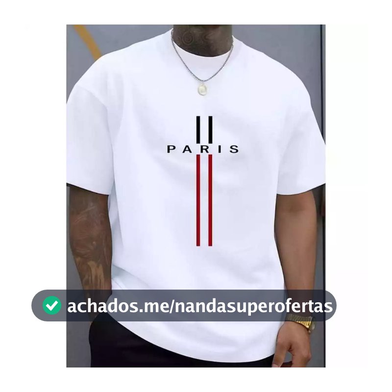 Camiseta Masculina Estampa Paris Vertical, camiseta 100% algodão, camiseta básica, Paris vertical,,