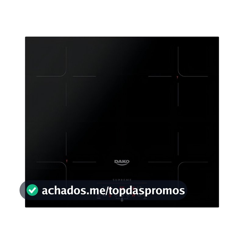 Cooktop De Indução 4 Bocas Dako Supreme Preto 220v
