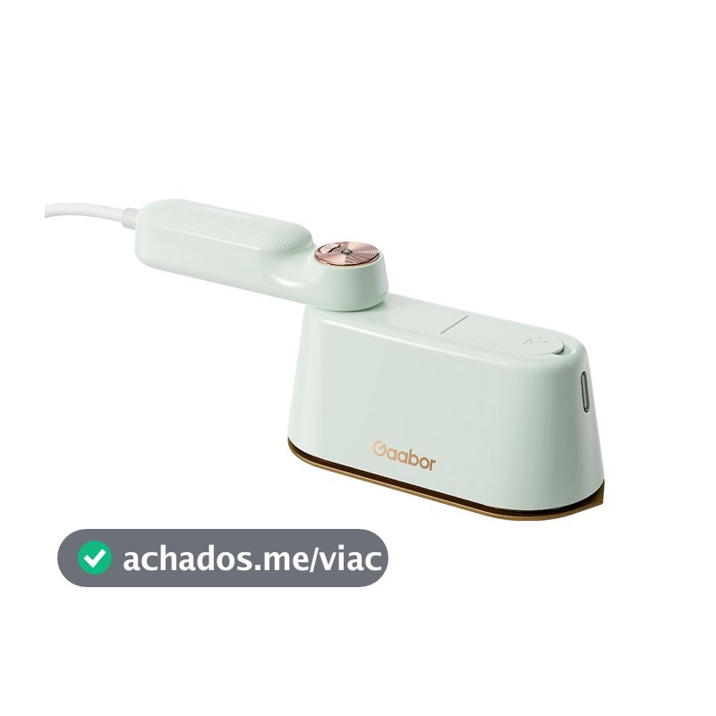 Gaabor Ferro a Vapor Portátil em Aço Inoxidável Resistente Alta Temperatura 1200W HM-M01A