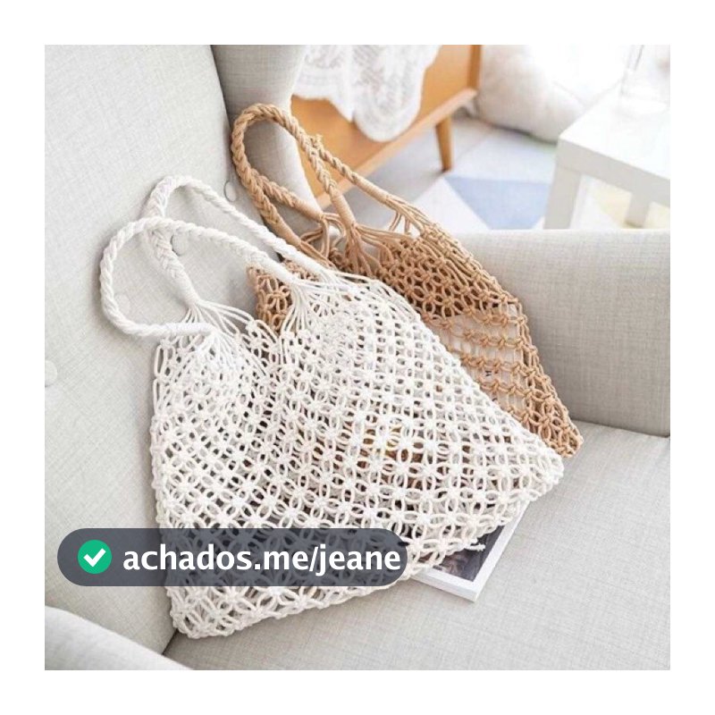 bolsa de croche Rede de pesca portátil Bolsas de tecido Saco de palha Bolsa de praia de férias B-11