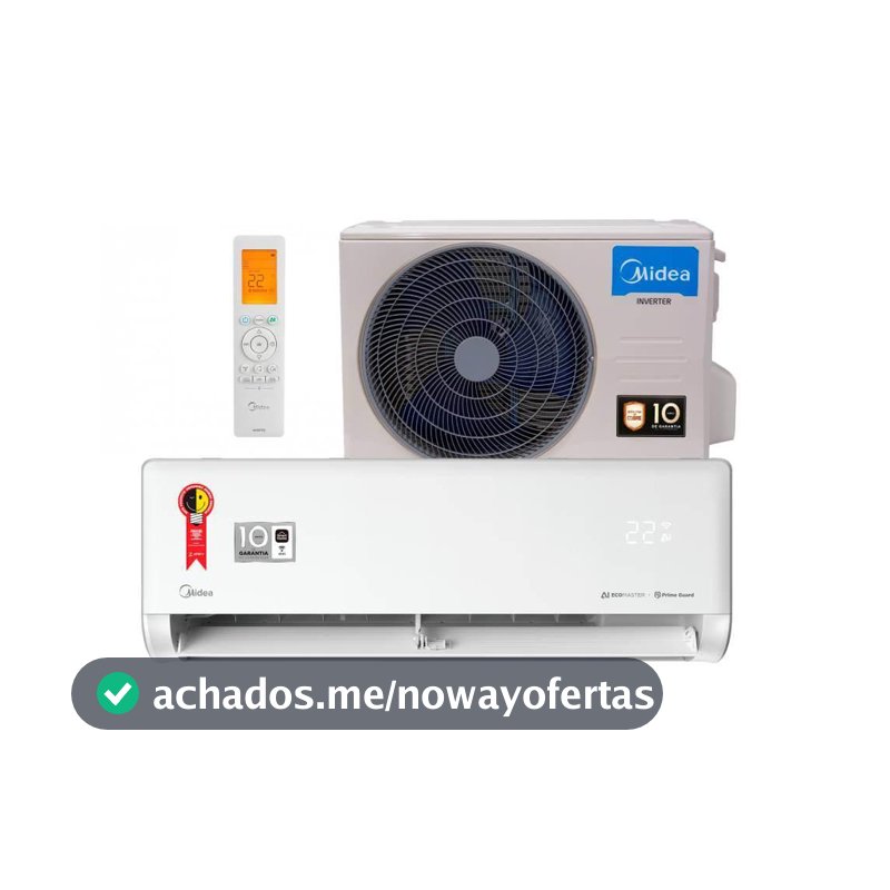 Ar Condicionado Split Inverter Hi Wall Midea IA Ecomaster 9000 BTUs Frio 42EZVCA09M5 - 220V