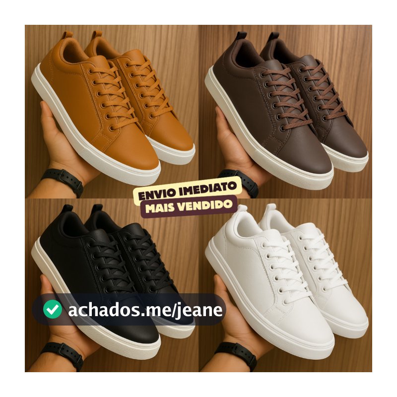 Tênis Sapatênis Masculino Casual Trabalho Social Dia a Dia Jaca Qualidade