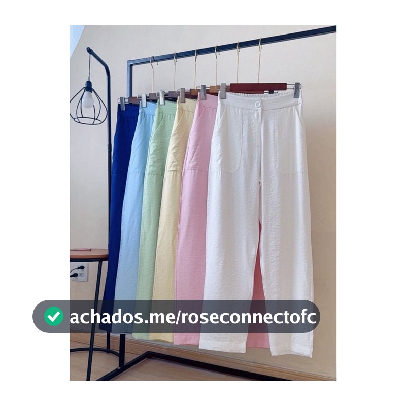 ISADORA MODA Calça Feminina alfaiataria ，tecido：marrante，,com bolso,cor sólida,atrás com elástico