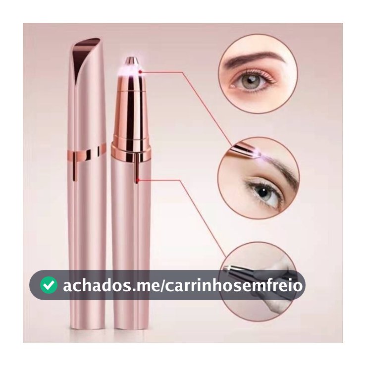 Depilador Indolor Caneta Sobrancelha Removedor Instantâneo de Pelos Facial Elétrico a Pilha Portátil Feminino