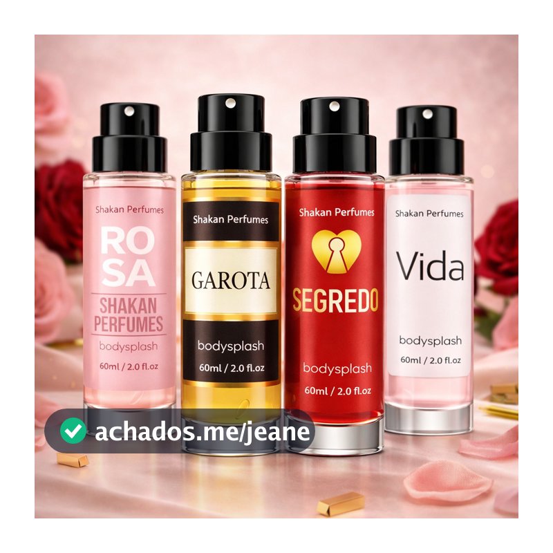Kit 4 Bodysplash de Perfumes Femininos Famosos Importado Premium Alta Fixação