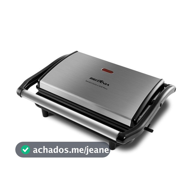Sanduicheira e Grill Britânia Press 2 em 1 850W (BGR27I)
