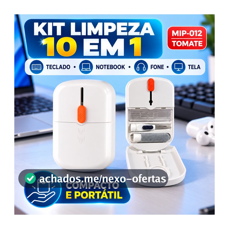 Kit Limpeza Portatil 10 Em 1 Teclado Mecânico Notebook Fone Tela Celular Tablet