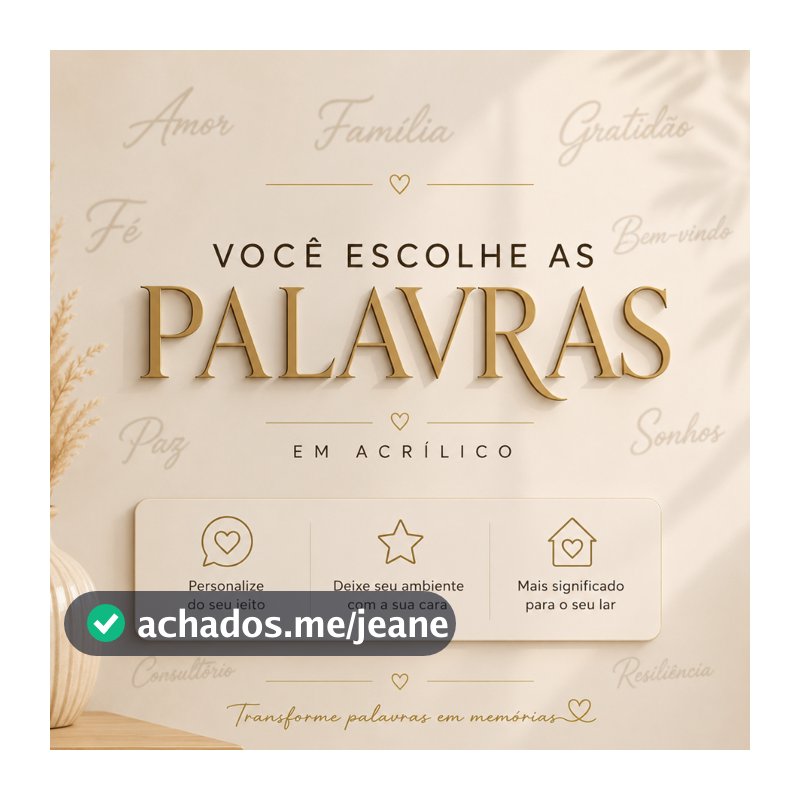 Palavras / Frases / Nome Decorativo em Acrílico 3mm Com 15cm Altura Palavras Personalizadas