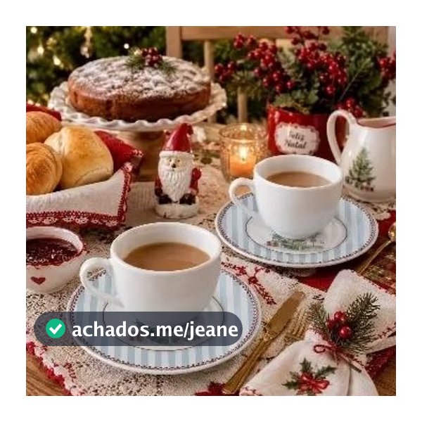 Par de Xícaras de Natal – Encanto e Tradição para sua Mesa