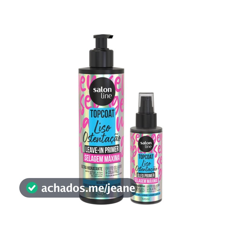 Kit Selagem com Leave-In e Óleo Meu Liso Ostentação Top Coat