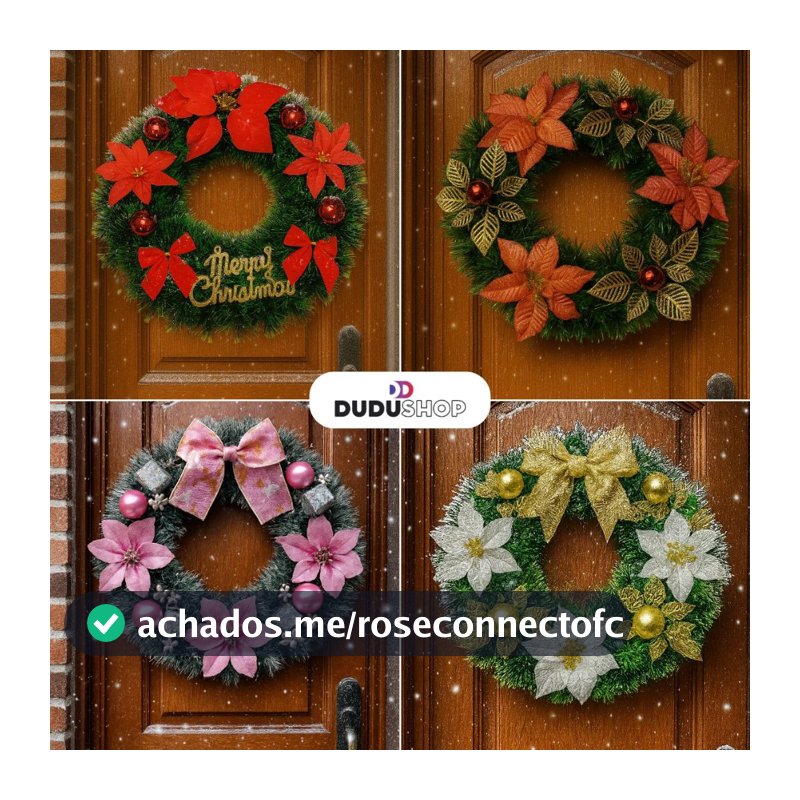 Guirlanda de Natal Decoração pvc 120 Galhos Guirlanda Verde Natalina Decoração Guirlanda 40cm VMP