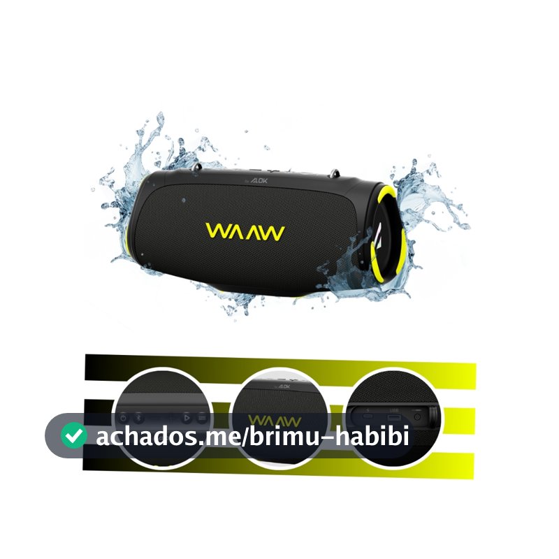 Caixa de Som Bluetooth BOOMBOX BOOM 110 40W RMS IPX7 WAAW by ALOK