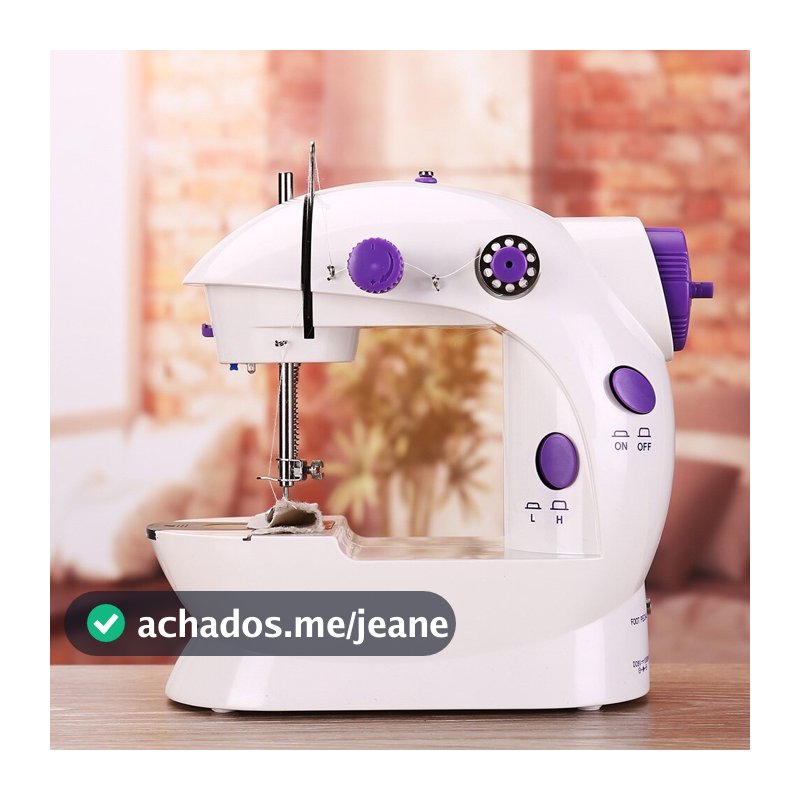 Máquina de Costura Portátil Elétrica em Miniatura com Pedal - Compatível com Tensão Bivolt 110v-220v