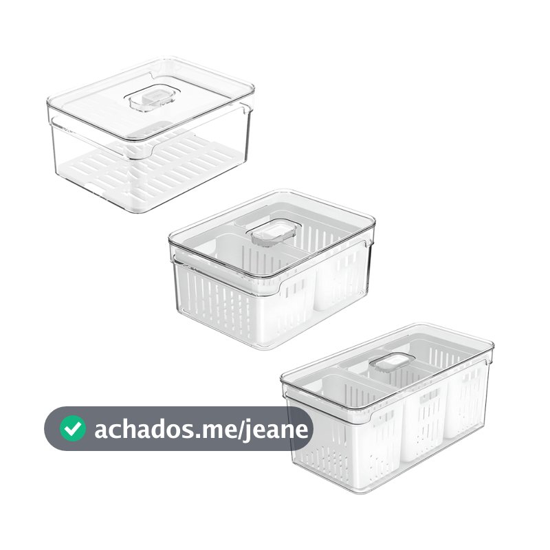 Organizador de Geladeira Porta Saladas Clear Fresh - Ou