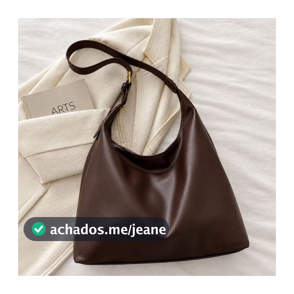 Bolsa Hobo Feminina Luxo Couro Sintético Macio Alça Ajustável Transversal E Ombro