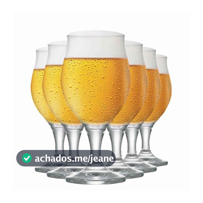 Jogo de Taças de Cristal Elsab para Cerveja 6pcs, 340ml - Ruvolo