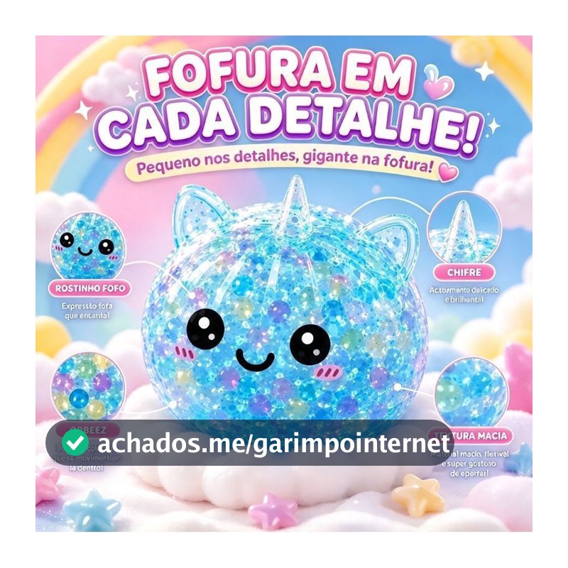 Squishy Unicórnio Pãozinho Glitter Anti‑Estresse Brinquedo Sensorial Fidget Toy Para Crianças e Adultos