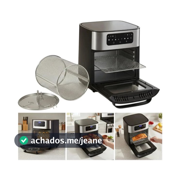 Fritadeira Eletrica Airfryer Oven Sem Óleo Digital 1700w 12l Antiaderente 360 - Fritadeira 3,8L