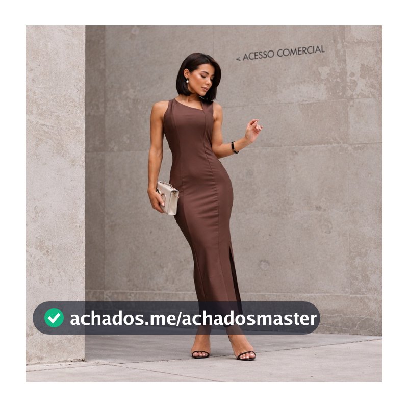 Vestido Longo Sem Manga Com Fenda Feminino Moda Elegante E Confortável De Uso Casual Envio imediato