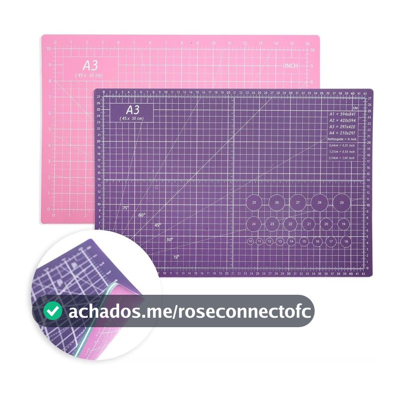 Base Corte A3 45x30cm Rosto Dupla-Patchwork Artesanato