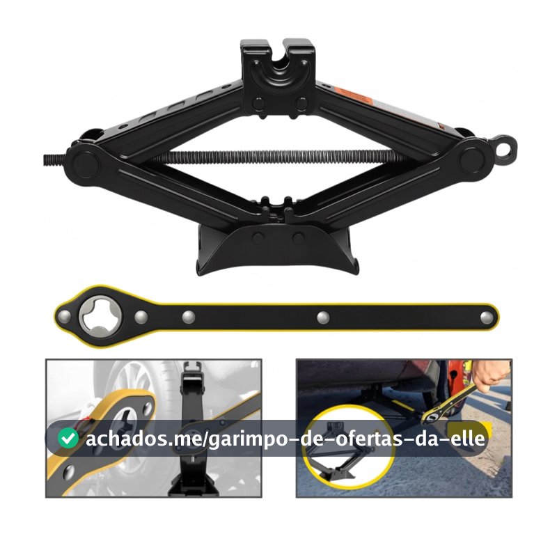 Macaco 1500KG ou 2000KG Tipo Sanfona Mecânico Joelho Carro Chave Catraca Universal 1.5T / 2.0T