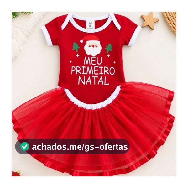 Kit de Roupa de Bebê Natal Body Temático Menina e menino kit 2 Peças