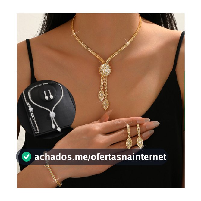 Novo conjunto de joias de zircônia criativas de moda europeia e americana, conjunto de brincos e colares para casamento
