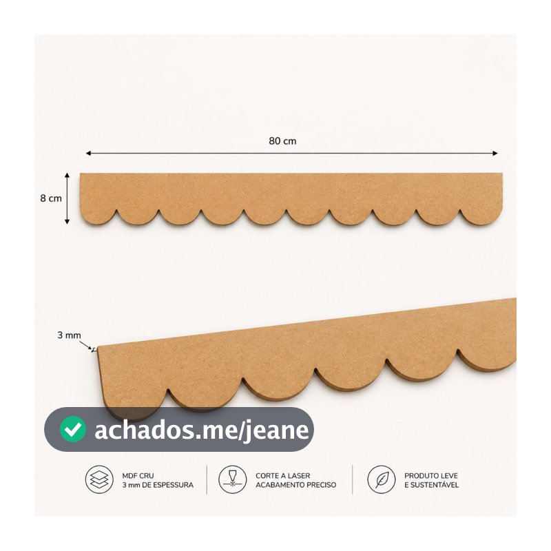 Kit Régua Babado MDF Cru 80cm x 8cm Acabamento Para Ripado Parede Infantil Quarto Bebê Menina Rosa Delicado