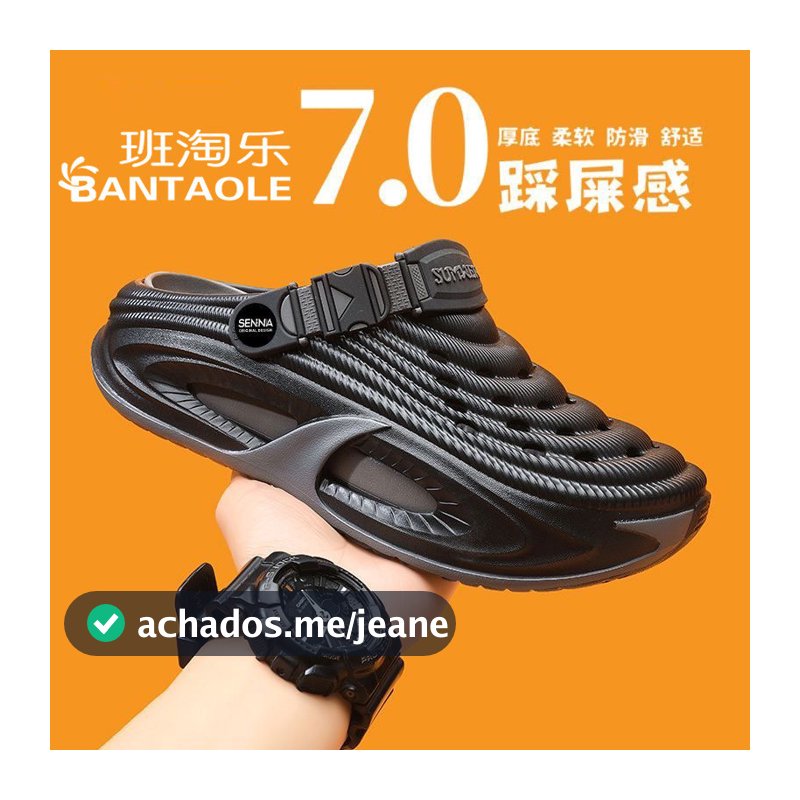 Pisando na merda com elasticidade suave | Sapatos masculinos de EVA Baotou com buracos, estilo esportivo, respirável, se