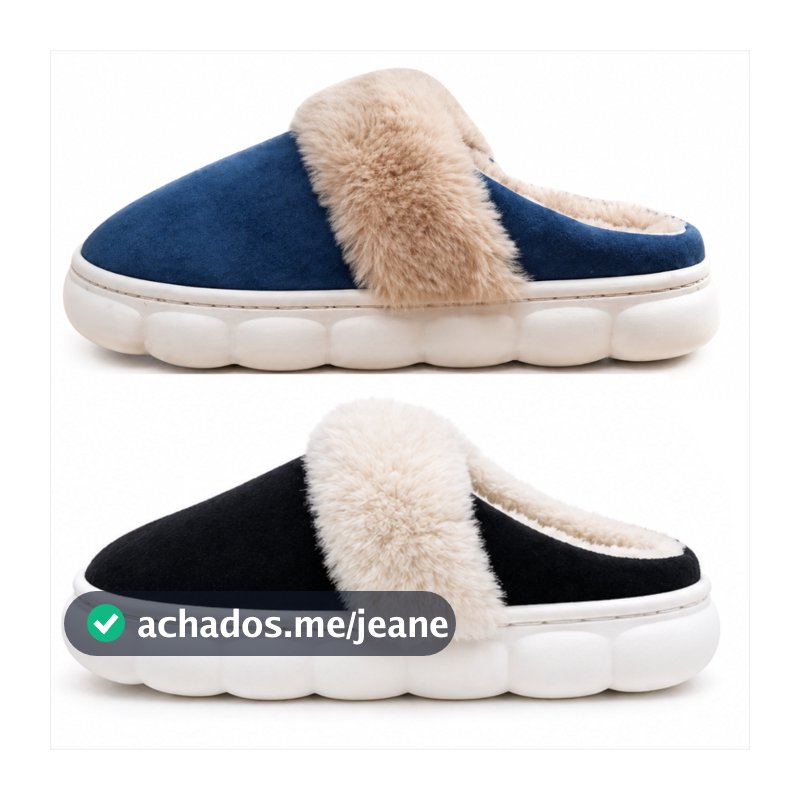 Pantufa Infantil Sola Alta Antiderrapante Nuvem Leve Forrada