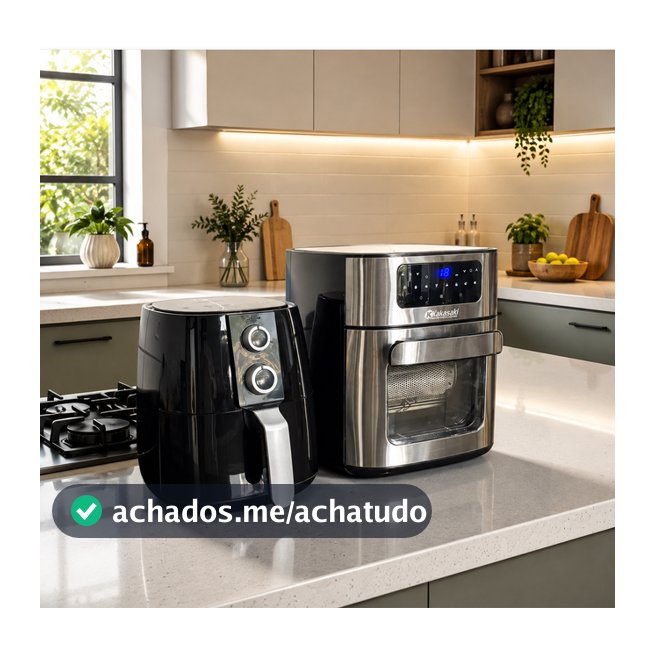 Fritadeira Eletrica Airfryer Oven Sem Óleo Digital 1700w 12l Antiaderente 360 - Fritadeira 3,8L