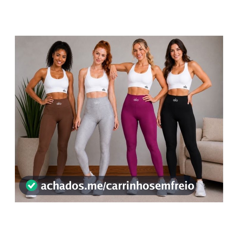 Calça Legging Feminina Academia Cintura Alta Zero Transparência Modeladora Várias Cores