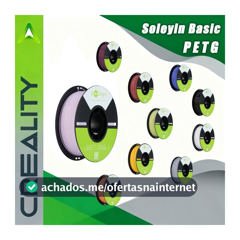 10kgCREALITY Oficial Soleyin Basic PETG 3d avançado material de impressão diâmetro do fio 1,75mm 1KG