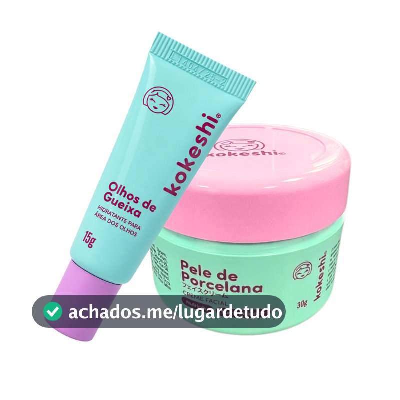 Kit Dupla Renovadores Faciais Kokeshi Pele Porcelana Olhos Gueixa