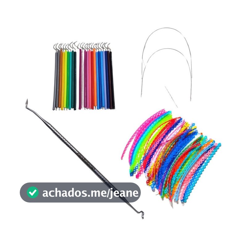 500 Borrachinhas Aparelho +10 Trançada + Aplicador+2 Fios