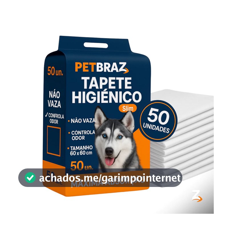 Tapete Higiênico Descartável para Cachorro Unidades 60x60 cm - Fralda Pet Xixi Cão Pequeno Médio