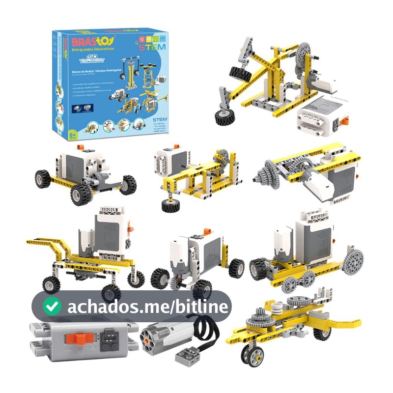 Brstoy STEAM Blocos de Construção de Engenharia Educacional 50 em 1 com Motor,180Pecas