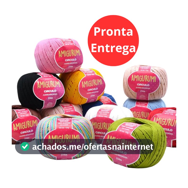 Fio Linha Amigurumi Círculo 125g 254m escolha as cores