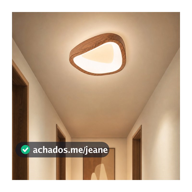 Luminária De Teto Grão De Nogueira Natural Luz Embutida Para Entrada Pequena Lampu Langit Langit
