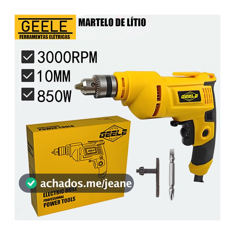 110V/220V Furadeira Parafusadeira De  850w 3000RPM Com Acessórios GEELE