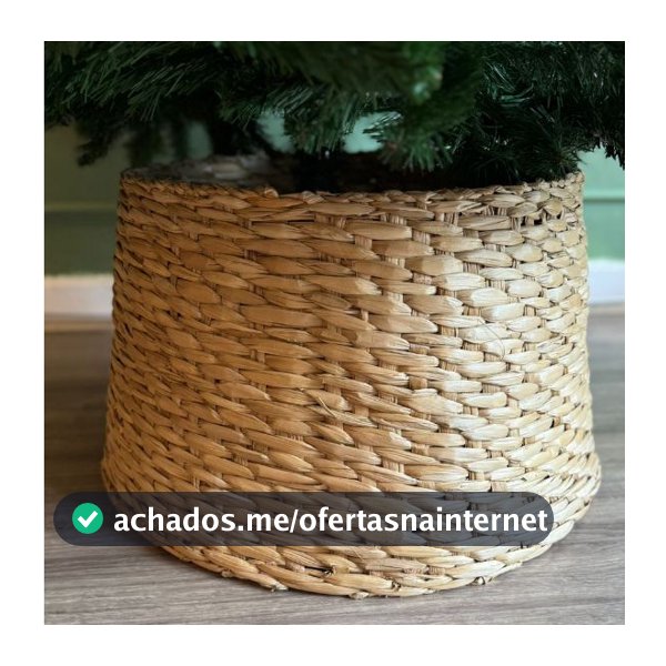 Saia Grande De Árvore De Natal Palha Natural Vintage 40cm x 33cm