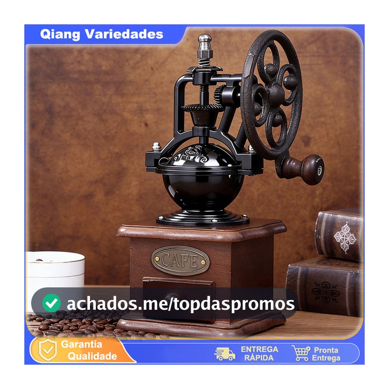 Moedor De Café Manual Compacto Com Ajuste De Grão