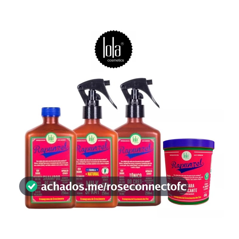 Lola Rapunzel Kit Antiqueda Estimula Crescimento(4 Produtos)