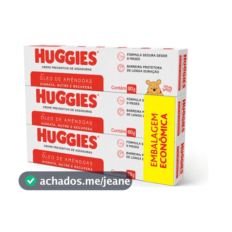 KIT 3 UNIDADES 80G CREME PREVENTIVO ASSADURA HUGGIES Val. 2028