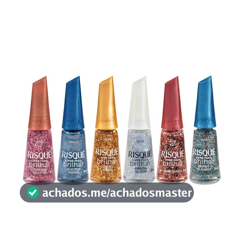 Kit 6 Esmaltes Coleção Livre Para Brilhar Riqué 8ml